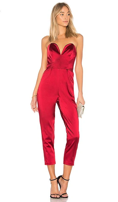 Shop Amanda Uprichard Cherri Jumpsuit In Red