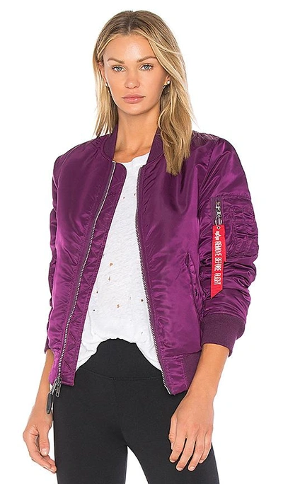 Shop Alpha Industries Ma-1 Jacket In Purple