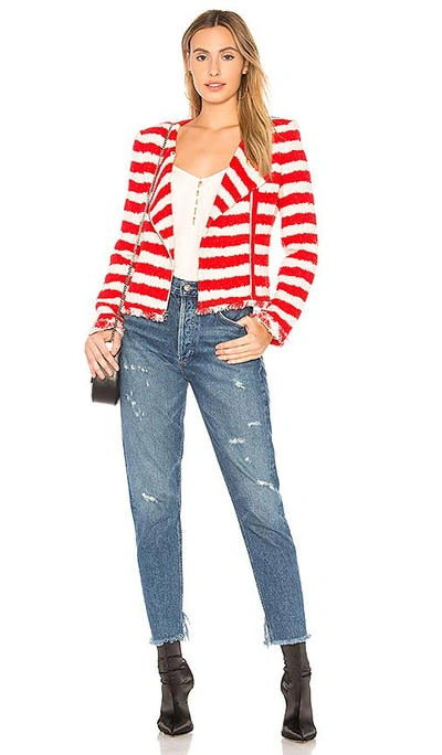Shop Alice And Olivia Stanton Jacket In Red