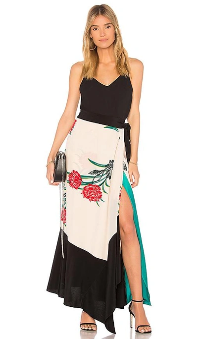 Shop Diane Von Furstenberg Draped Wrap Midi Skirt In Beige