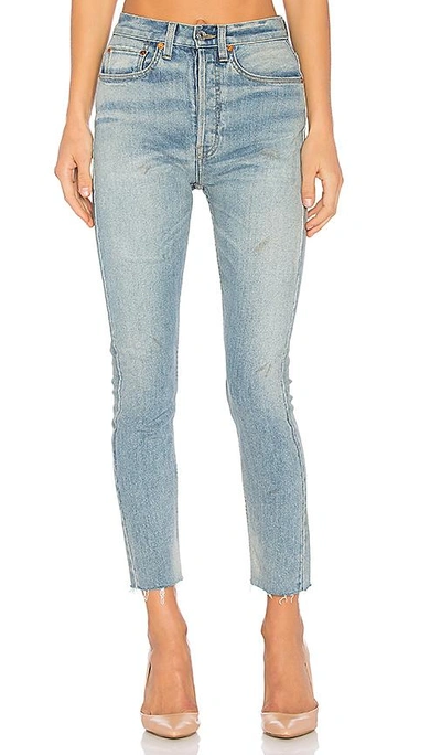 Shop Re/done Originals High Rise Ankle Crop In Light