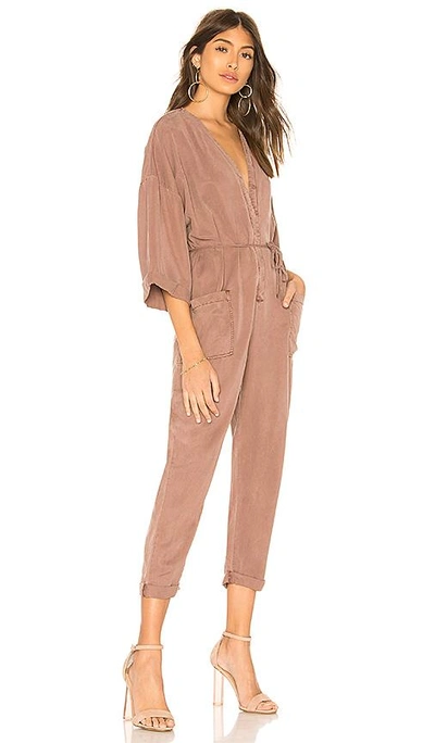 Shop Yfb Clothing Ida Jumpsuit In Taupe