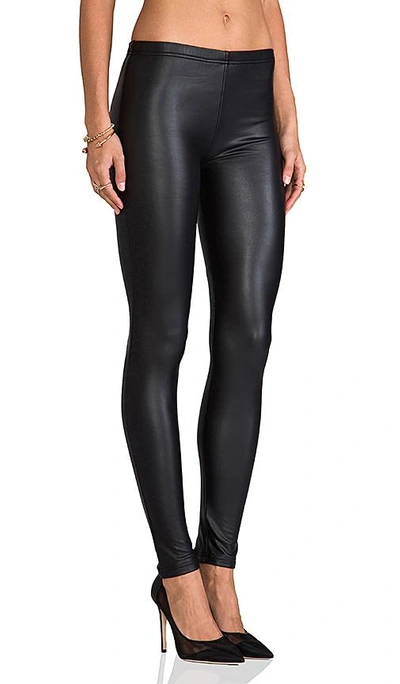 Shop Plush Fleece Lined Liquid Legging In Black