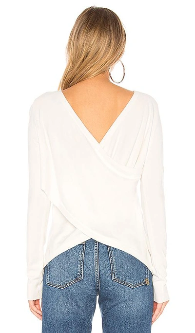 Shop Central Park West Zion Crossed Back Sweater In Ivory