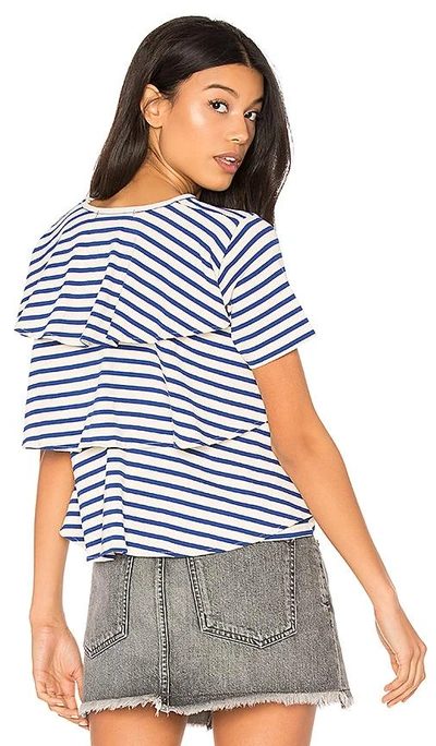 Shop Amo Ruffle Tee In Blue