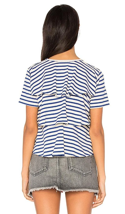 Shop Amo Ruffle Tee In Blue