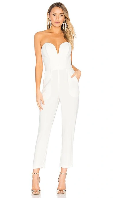 Shop Amanda Uprichard Cherri Jumpsuit In Ivory