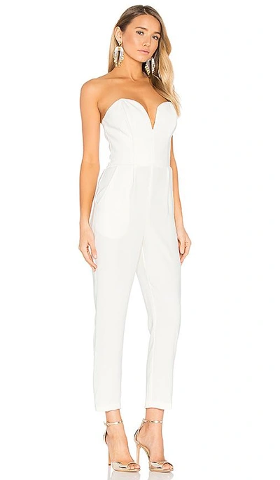 Shop Amanda Uprichard Cherri Jumpsuit In Ivory