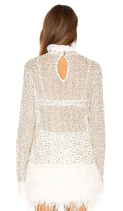 Shop Aje Themeda Embellished Top In Ivory Speckle