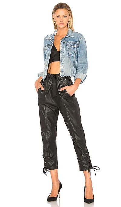 Shop Grlfrnd Cara Cropped Denim Jacket In Mary Jane