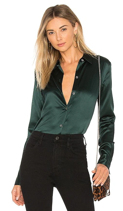 Shop Theory Perfect Fitted Button Up In Green