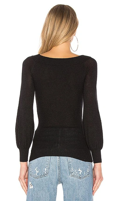Shop Autumn Cashmere Off Shoulder Sweater In Black