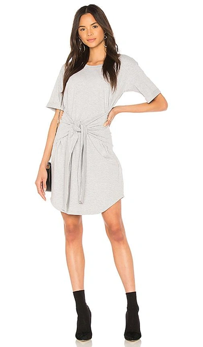 Shop Minkpink Tie Front T-shirt Dress In Gray