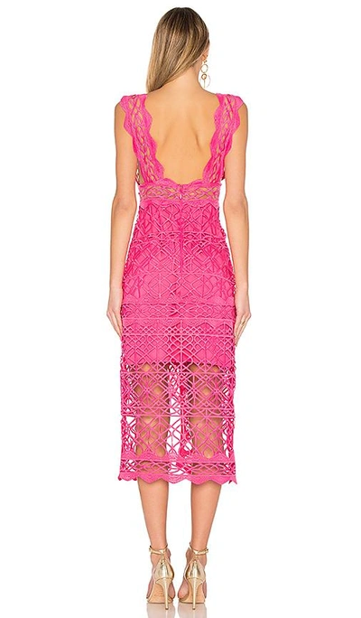 Shop Thurley Coney Island Midi Dress In Fuchsia