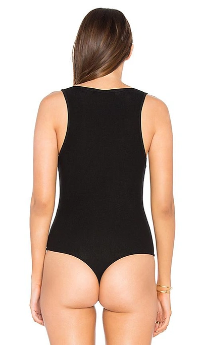 Shop Gettingbacktosquareone Button Front Bodysuit In Black