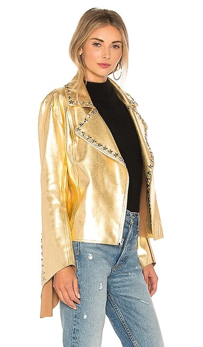 Shop Norma Kamali X Revolve Gang Jacket In Metallic Gold
