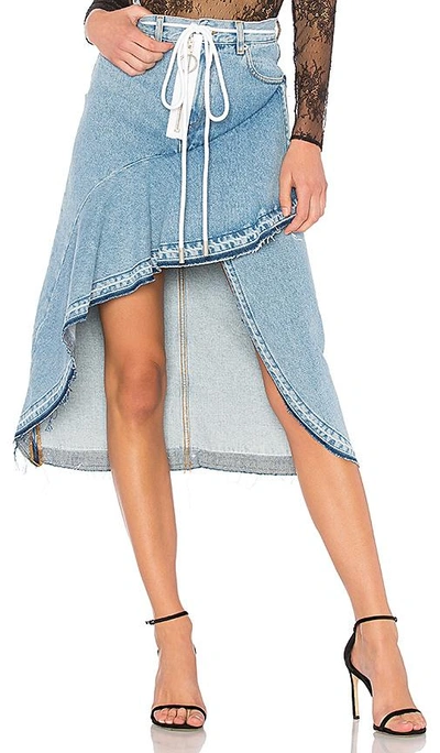Shop Off-white Levi's Denim Skirt In Bleach