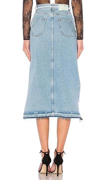 Shop Off-white Levi's Denim Skirt In Bleach