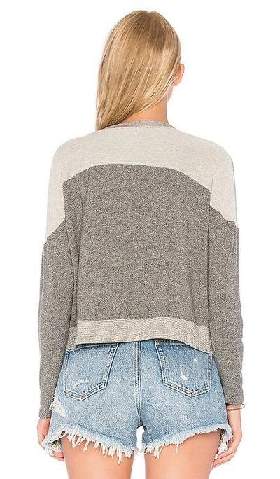 Shop Sundry Reversed Yoke Sweatshirt In Gray