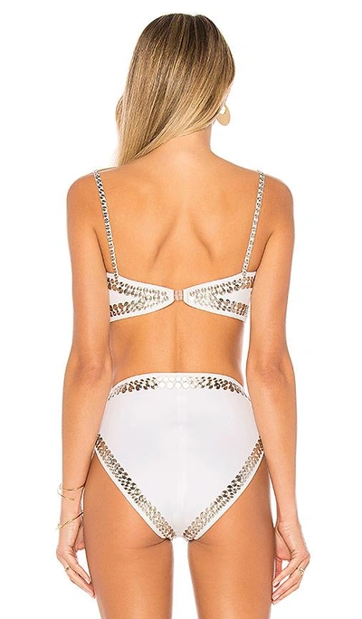 Shop Norma Kamali Stud Underwire Bikini Top In White