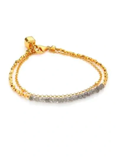 Shop Astley Clarke Biography Labradorite Beaded Friendship Bracelet In Gold