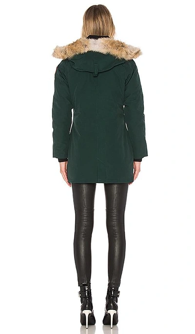 Shop Canada Goose Victoria Parka In Dark Green