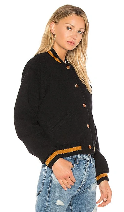 Shop See By Chloé Bomber With Contrast Trim In Black