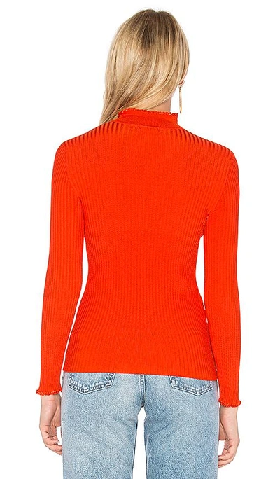 Shop Ganni Romilly Long Sleeve Top In Red