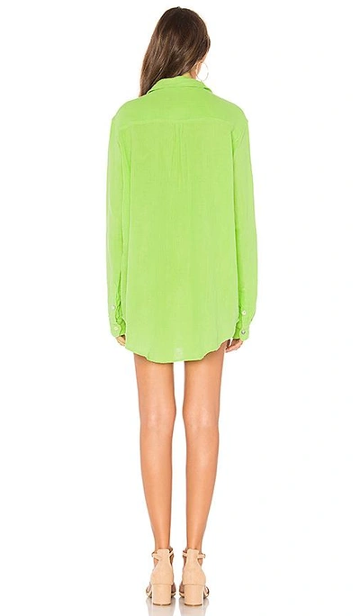 Shop Acacia Swimwear Milos Shirt Dress In Neon Cactus