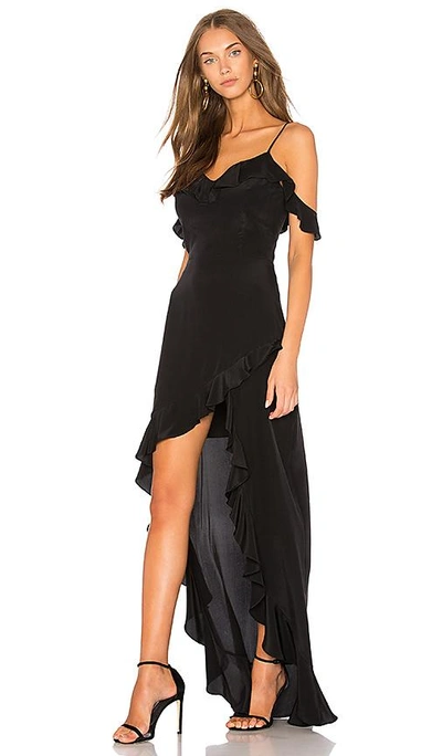 Shop Amanda Uprichard Peony Maxi Dress In Black