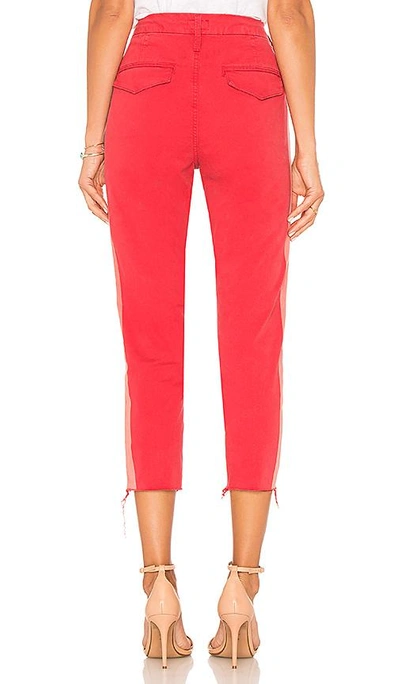Shop Mother The Shaker Prep Fray Jean In Red