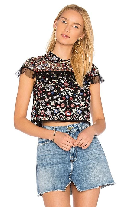 Shop Needle & Thread Posy Top In Black