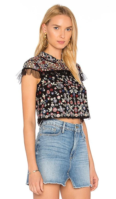 Shop Needle & Thread Posy Top In Black