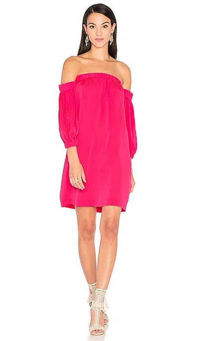 Shop Milly Off Shoulder Dress In Pink