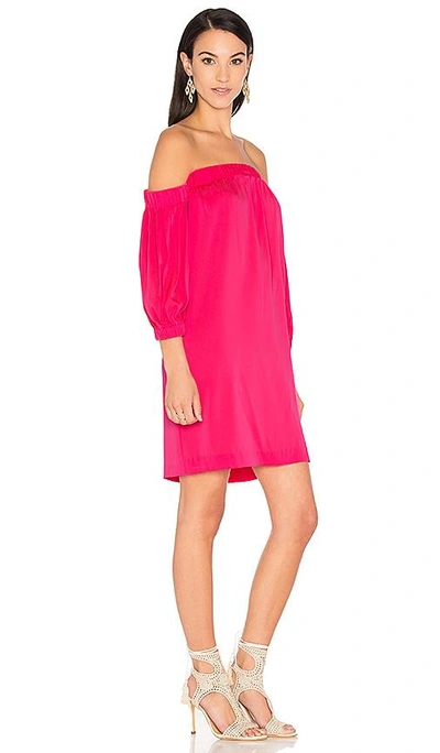 Shop Milly Off Shoulder Dress In Pink