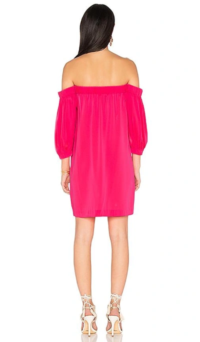 Shop Milly Off Shoulder Dress In Pink