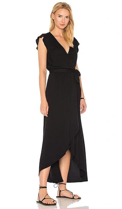 Shop Splendid Wrap Dress In Black