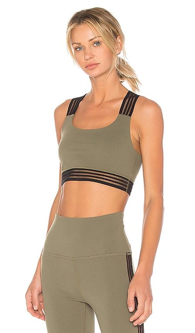 Shop Beyond Yoga Sheer Illusion Bralet In Army