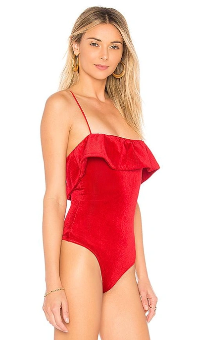 Shop Nbd Arielle Bodysuit In Scarlet