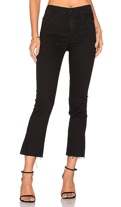 Mother The Insider Crop Distressed High-rise Flared Jeans In Not Guilty