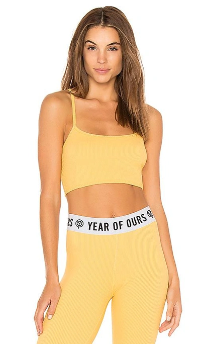 Shop Year Of Ours Rib Bralette In Yellow