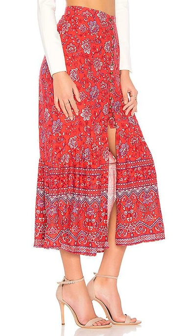 Shop Minkpink Lucia Maxi Skirt In Red