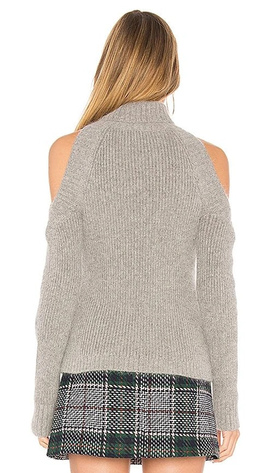 Shop Endless Rose Cold Shoulder Sweater In Gray. In Heather Grey