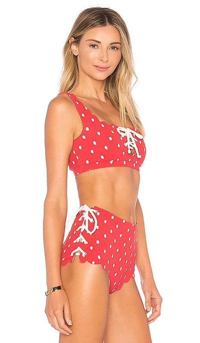 Shop Marysia Palm Springs Tie Top In Red