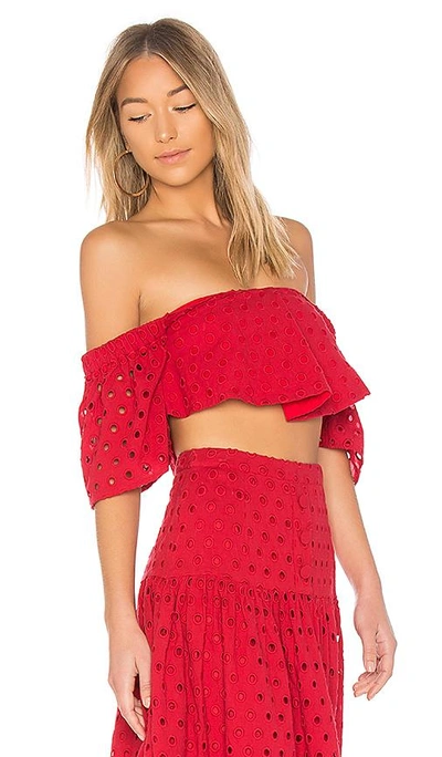 Shop Paper London Plage Pacific Top In Red
