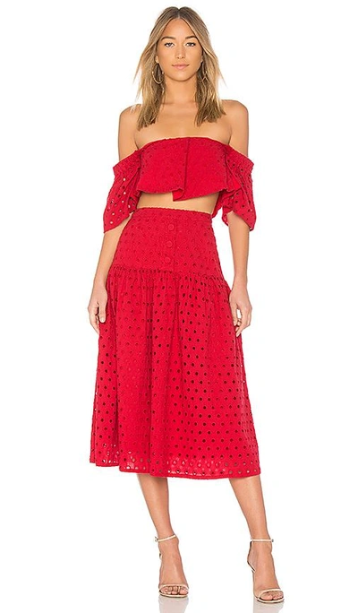 Shop Paper London Plage Pacific Top In Red