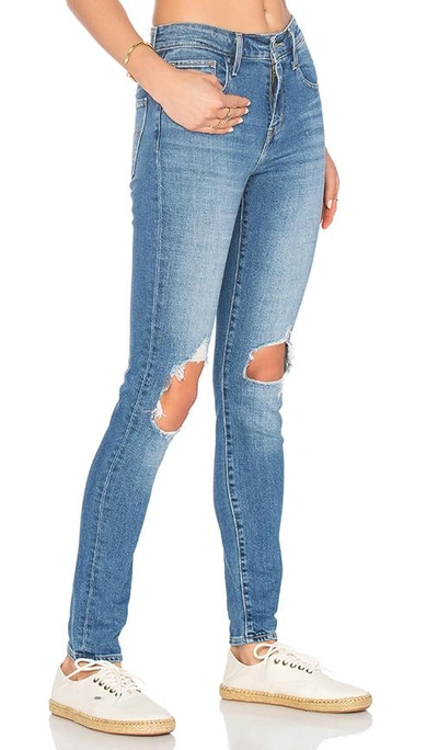 Levi's 721 Ripped High Waist Skinny Jeans In Rugged Indigo | ModeSens