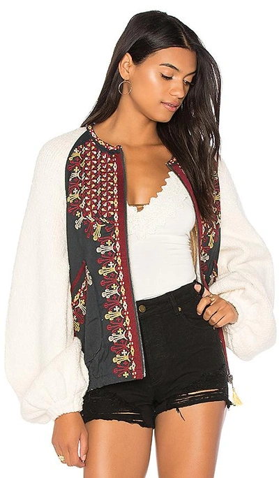 Shop Free People Two Faced Embroidered Jacket In White