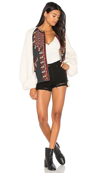 Shop Free People Two Faced Embroidered Jacket In White
