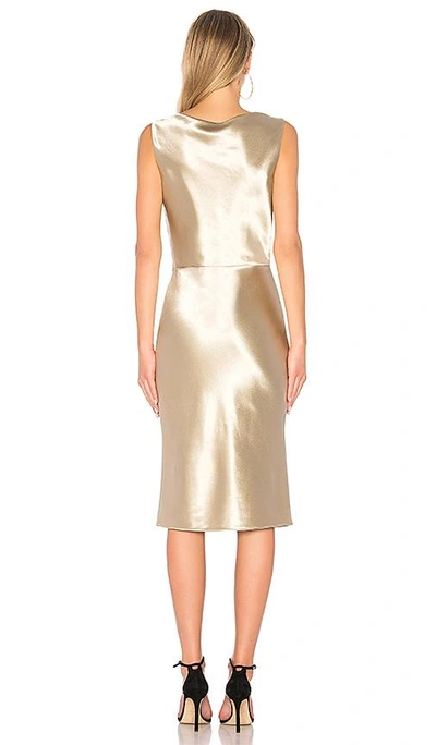 Shop Nili Lotan Anne Dress In Metallic Gold